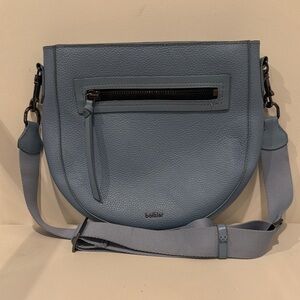 Botkier Slate Blue Pebbled Leather Crossbody Bag